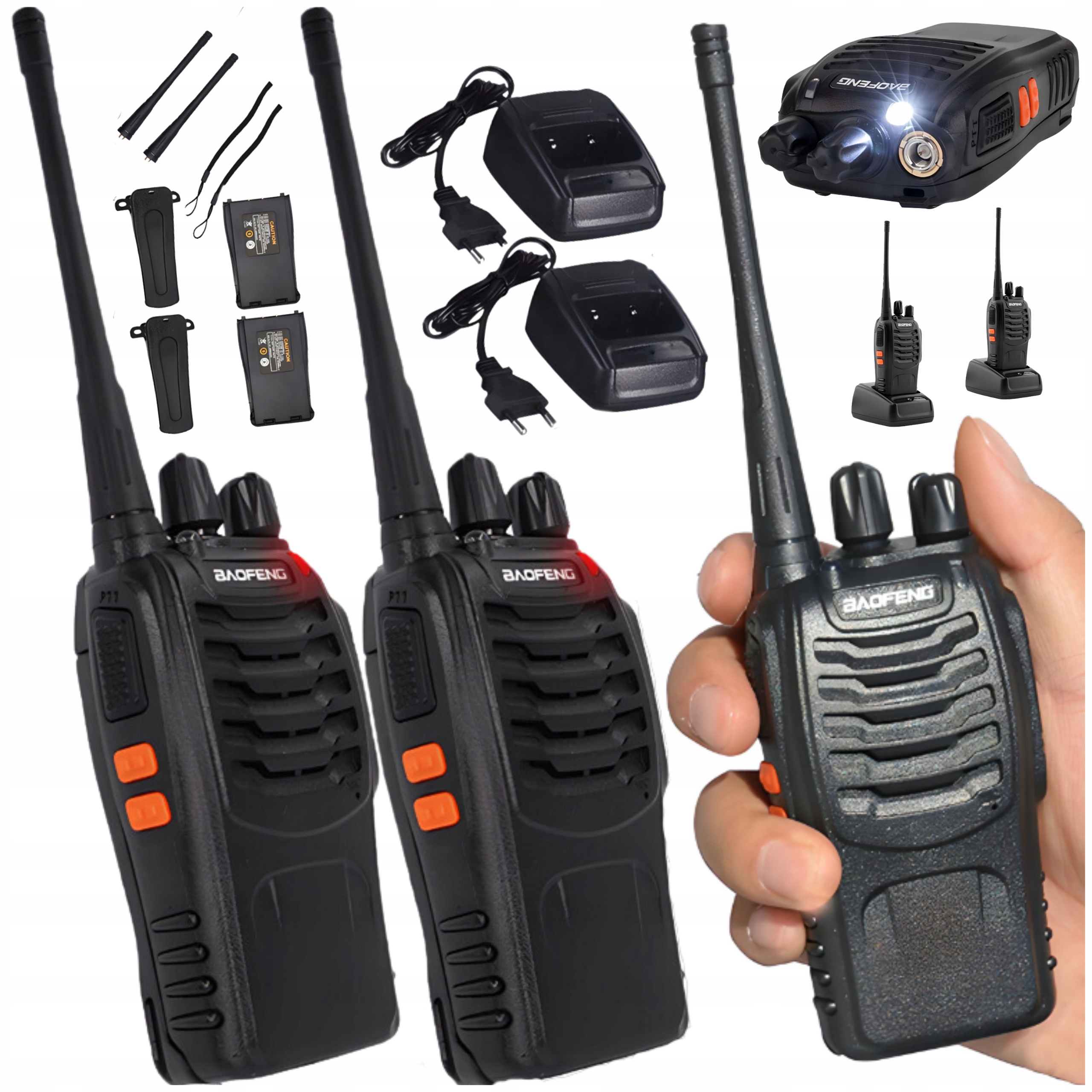 BAOFENG 888S KONSKÁ DRÁHA 2x BAOFENG BF-888SHT WALKIE-TALKIE PMR DLHÝ DOSAH